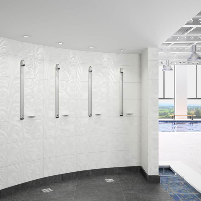 Delabie Sporting 2 Shower Panel 714700 • PushButton Operation