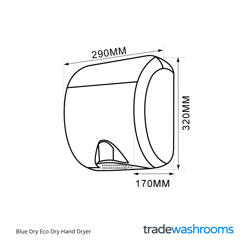 Blue Dry Eco Dry Hand Dryer HDBD1000 • Trade Washrooms
