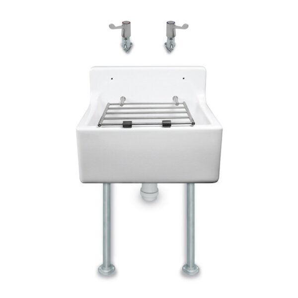 Cleaners Sink Complete Pack including Legs and Taps CLEANL18FULL