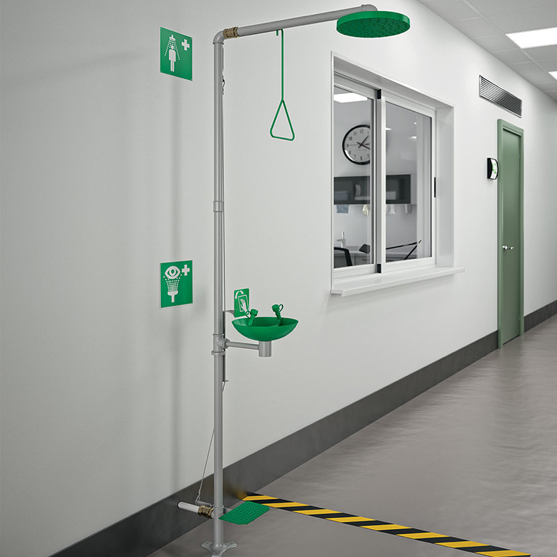 Emergency Safety Shower and Eyewash Station Delabie 9203