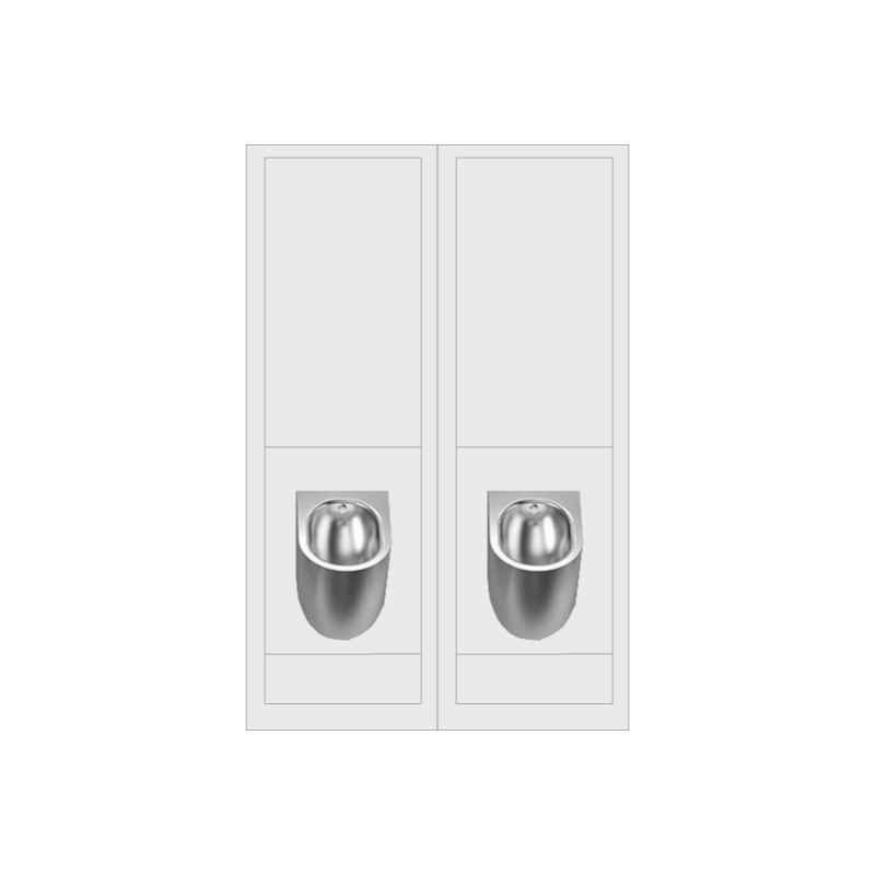 Stainless Steel Bowl Urinal Set of Two UR2100P2 • Trade Washrooms