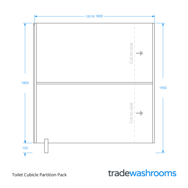 Toilet Cubicle Partition Pack Express Delivery • Cubicle Store