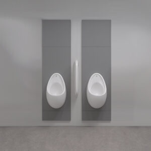 Window Urinal Urinal Privacy Screen - 1250mm x 300mm - Light Grey MFC Panel